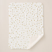 Couverture Sherpa Motif de cuivre or Abstrait ou de points tan (Devant)