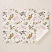 Couverture Sherpa Motif de dessin animé Tan FRIENDS™ (Devant (Horizontal))