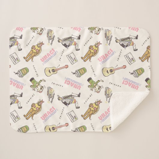 Couverture Sherpa Motif de dessin animé Tan FRIENDS™ (Devant (Horizontal))