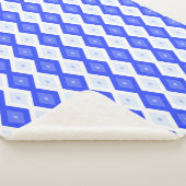 Couverture Sherpa Motif de diamant bleu royal (3/4)