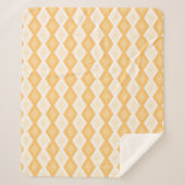 Couverture Sherpa Motif de diamant jaune (Devant)