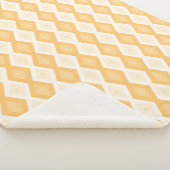 Couverture Sherpa Motif de diamant jaune (3/4)