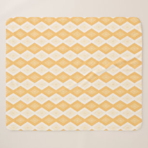 Couverture Sherpa Motif de diamant jaune