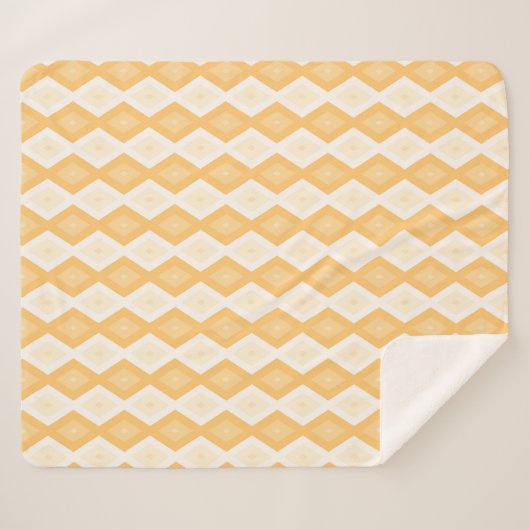 Couverture Sherpa Motif de diamant jaune (Devant (Horizontal))