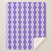 Couverture Sherpa Motif de diamant violet (Devant)