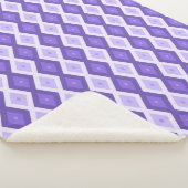 Couverture Sherpa Motif de diamant violet (3/4)
