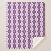 Couverture Sherpa Motif de diamant violet (Devant)