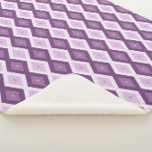 Couverture Sherpa Motif de diamant violet (3/4)
