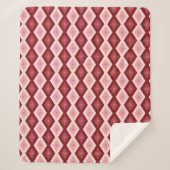 Couverture Sherpa Motif de diamants rouges (Devant)