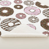 Couverture Sherpa Motif De Donuts, Donuts Roses, Donuts Brown (3/4)