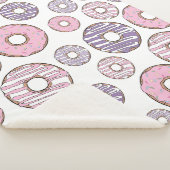 Couverture Sherpa Motif De Donuts, Donuts Roses, Donuts Violets (3/4)