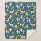 Couverture Sherpa Motif de drapeau de lama d'aquarelle (Devant)