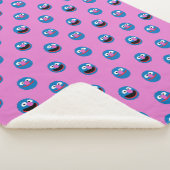 Couverture Sherpa Motif de face de Grover rose (3/4)