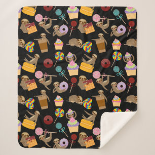 Couverture Sherpa Motif de festins de bonbon à paresse
