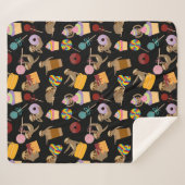 Couverture Sherpa Motif de festins de bonbon à paresse (Devant (Horizontal))