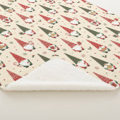 Couverture Sherpa Motif de fête de gnome de Noël (3/4)