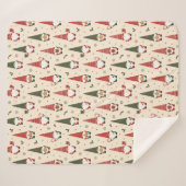 Couverture Sherpa Motif de fête de gnome de Noël (Devant (Horizontal))