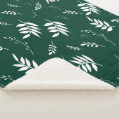 Couverture Sherpa motif de feuille (3/4)