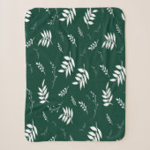 Couverture Sherpa motif de feuille (Devant)
