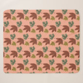 Couverture Sherpa Motif de feuilles d'automne (Devant (Horizontal))