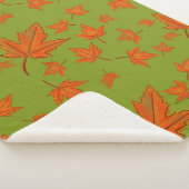 Couverture Sherpa Motif de feuilles d'érable (3/4)