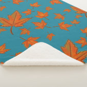 Couverture Sherpa Motif de feuilles d'érable (3/4)