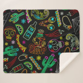 Couverture Sherpa Motif de Fiesta du Mexique (Devant (Horizontal))