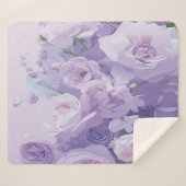 Couverture Sherpa Motif de fleur douce (Devant (Horizontal))