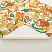 Couverture Sherpa Motif de fleurs de champignons Super rétro (3/4)