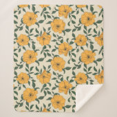 Couverture Sherpa Motif de fleurs de crapaud orange (Devant)
