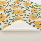 Couverture Sherpa Motif de fleurs de crapaud orange (3/4)