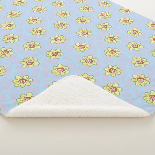 Couverture Sherpa Motif de fleurs Morty (3/4)