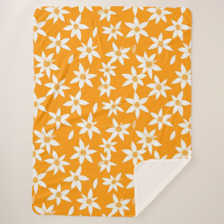 Couverture Sherpa Motif de fleurs Sunny Delight