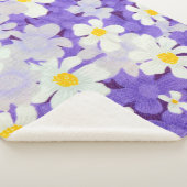 Couverture Sherpa Motif de fleurs vintage Abstrait (3/4)