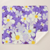 Couverture Sherpa Motif de fleurs vintage Abstrait (Devant (Horizontal))