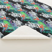 Couverture Sherpa Motif De Fleurs Zébrées Et Exotiques (3/4)