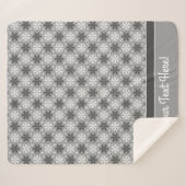 Couverture Sherpa Motif de Flocon de neige blanc gris clair (Devant (Horizontal))