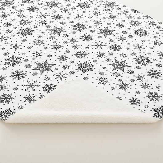Couverture Sherpa Motif de flocon de neige d'hiver (3/4)