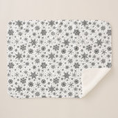 Couverture Sherpa Motif de flocon de neige d'hiver (Devant (Horizontal))