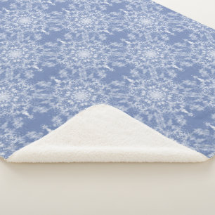Couverture Sherpa Motif de flocon de neige en dentelle Abstraite sur