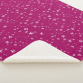 Couverture Sherpa Motif de flocon de neige sur Noël violet (3/4)