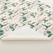 Couverture Sherpa Motif de floraison de Succulents (3/4)