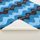 Couverture Sherpa Motif de flute rose (3/4)