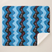 Couverture Sherpa Motif de flute rose (Devant (Horizontal))