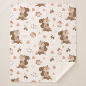 Couverture Sherpa Motif de forêt de l'écureuil mou (Devant)