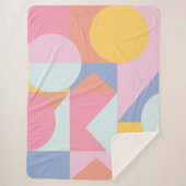 Couverture Sherpa Motif de formes géométriques du bloc couleur Paste (Devant)