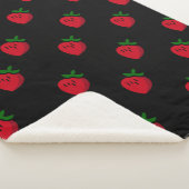 Couverture Sherpa Motif de fraise rouge mignonne pour les Vegas (3/4)