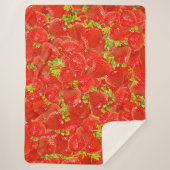 Couverture Sherpa Motif de fraises (Devant)