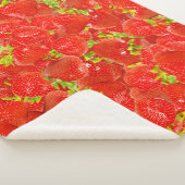 Couverture Sherpa Motif de fraises (3/4)