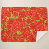 Couverture Sherpa Motif de fraises (Devant (Horizontal))